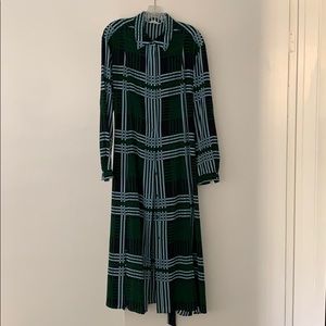 DVF Antonette Silk Crepe De Chine Midi Shirt Dress